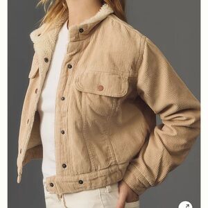 Pilcro Shrunken Corduroy Sherpa Jacket